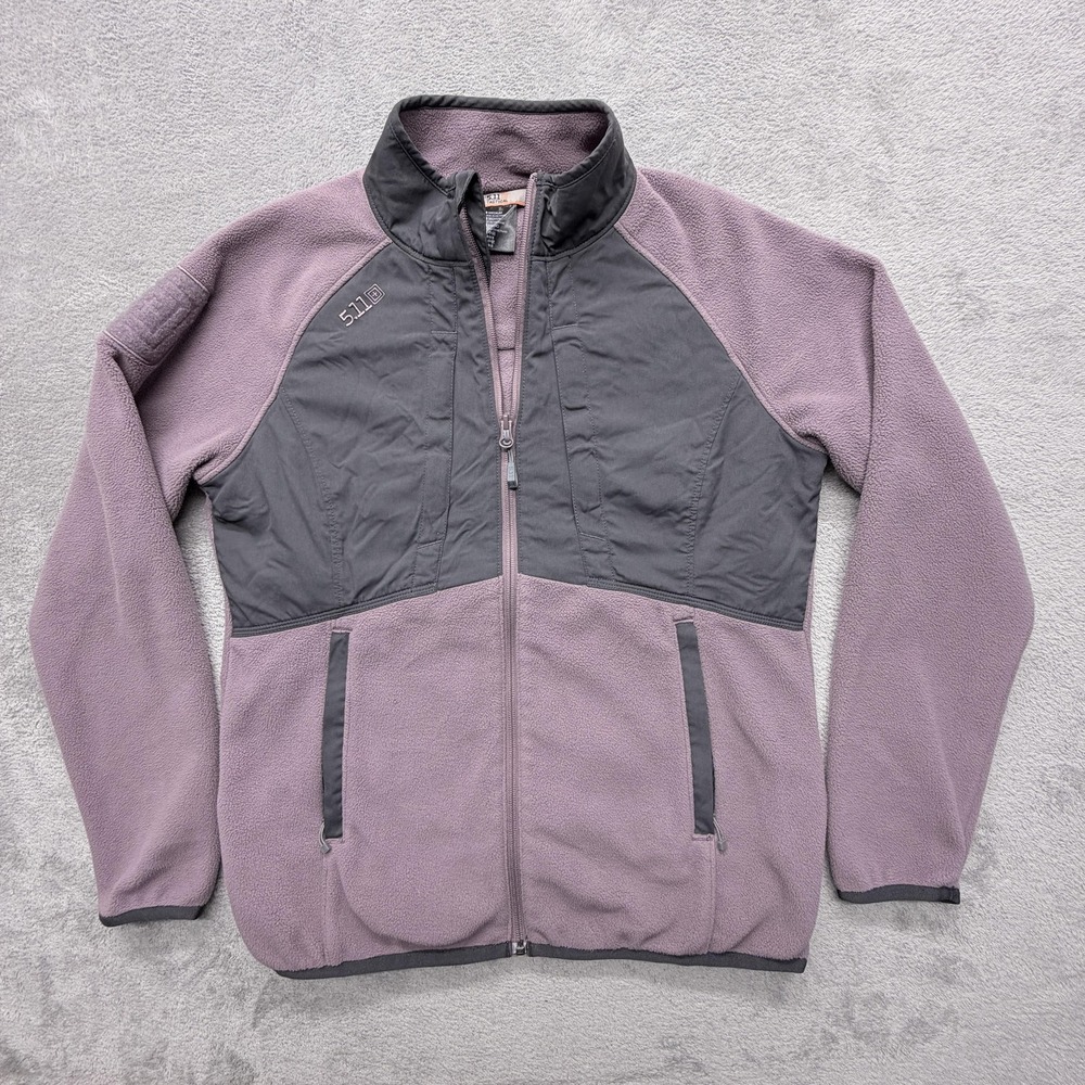 5.11 Tactical Jacket Apollo Womens M Purple Fleece Mid-Length Full Zip Pockets